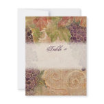 Aged Grape Vineyard Table Number Card Invites