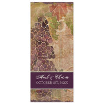 Aged Grape Vineyard Wedding Dinner Menu Personalized Announcement