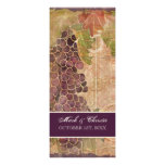 Aged Grape Vineyard Wedding Dinner Menu Personalized Announcement