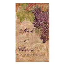 Aged Grape Vineyard Wedding Favor Gift Cards Business Card Templates