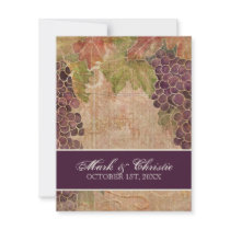 Aged Grape Vineyard Wedding Invitation