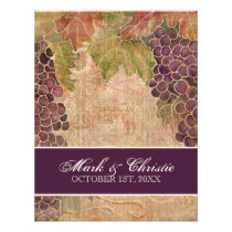 Aged Grape Vineyard Wedding Invitation