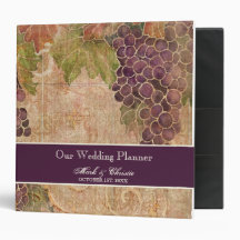 Aged Grape Vineyard Wedding Planner Binder