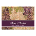 Aged Grape Vineyard Wedding RSVP Response Card Invites