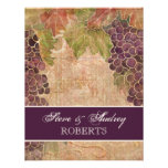 Aged Grape Vineyard Wedding Stationery - flat card Personalized Announcements
