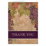 Aged Grape Vineyard Wedding Thank You Notes Cards
