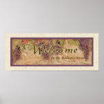 Aged Grape Vineyard Welcome Sign, Audrey Jeanne Print