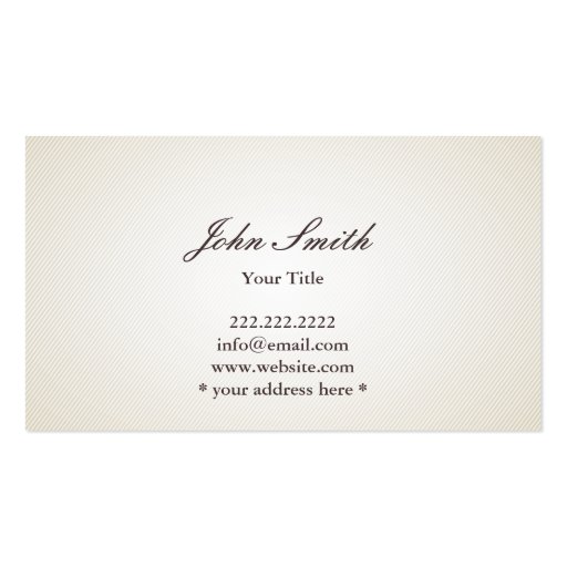 Aged Paper Texture Catering business card (back side)