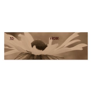 Aged Sepia Black Eyed Susan Flower Gift Tag profilecard