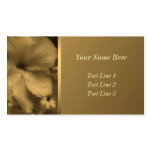 Aged Sepia Hibiscus Floral Business Card