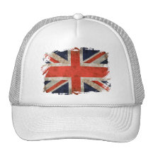 Aged shredded Union Jack Hat