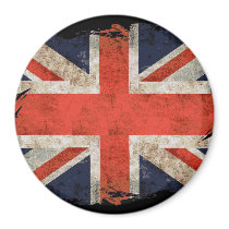 Aged shredded Union Jack Fridge Magnet