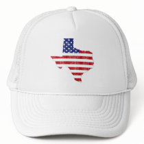 AGED US FLAG TEXAS MESH HAT