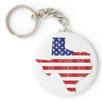 AGED US FLAG TEXAS KEYCHAIN