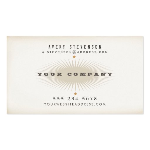 Aged Vintage Style Elegant Typography Business Card Template (front side)