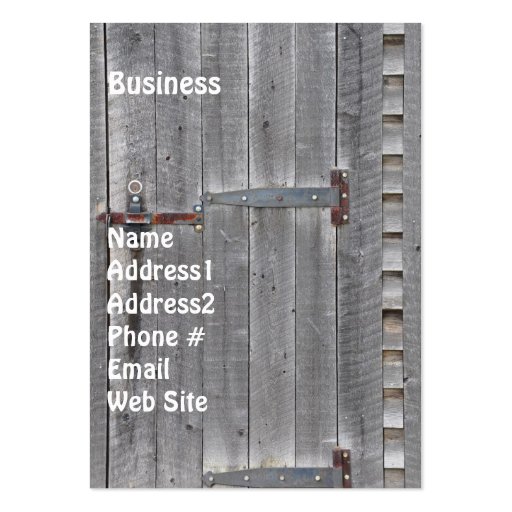 Aged Wooden Door Grunge Business Card (front side)