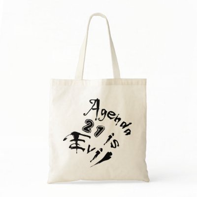 Agenda 21 is Evil Canvas Bag by truthinducedparanoia