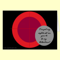 Agent Night Valentine Bull's-Eye Card cards
