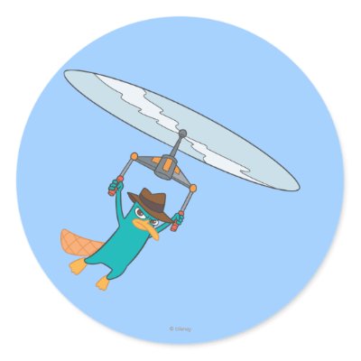 Agent P Flying stickers