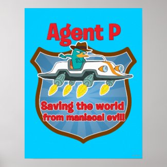 Agent P Saving the world from maniacal evil Car Print