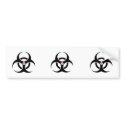 Agents In Red Biohazard Style Bumper Sticker bumper stickers