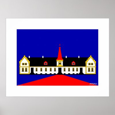 Agersboel Manor House - passepartout Posters by lonvig