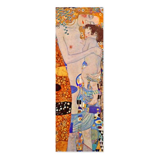 Ages of Woman Vintage Bookmark by Gustav Klimt Business Card Templates (front side)