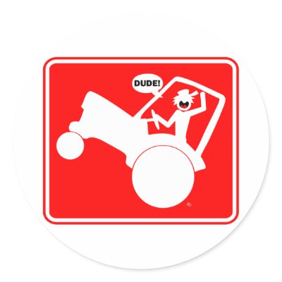 AGGIE DUDE 2 ROUND STICKER by SCREAMNJIMMY
