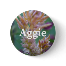 Aggie Floral Name Pin Button