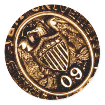 AGGIE RING PIC ROUND STICKER