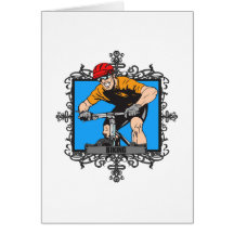 Aggressive Biking Greeting Cards