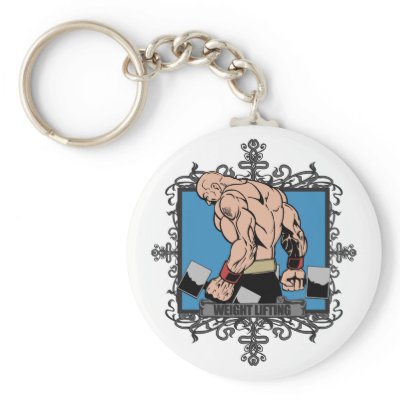 Aggressive Weight Lifting Key Chains by ArtisticMind