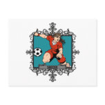 Aggressive Women's Soccer Post Cards