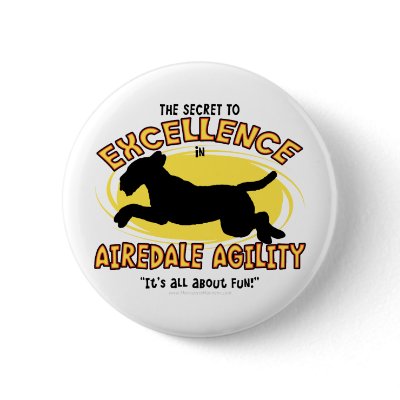 Agility Airedale Terrier Secret Pin by MenagerieMayhem