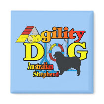 Agility Australian Shepherd Gifts Magnets
