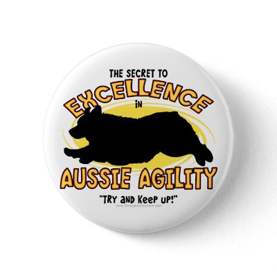 Agility Australian Shepherd Secret Button by MenagerieMayhem