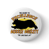 Agility Australian Shepherd Secret Button by MenagerieMayhem Agility Australian Shepherd Secret Button