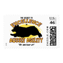 Agility Australian Shepherd Secret Postage Stamps