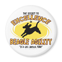 Agility Beagle Secret Magnet by MenagerieMayhem Agility Beagle Secret Magnet