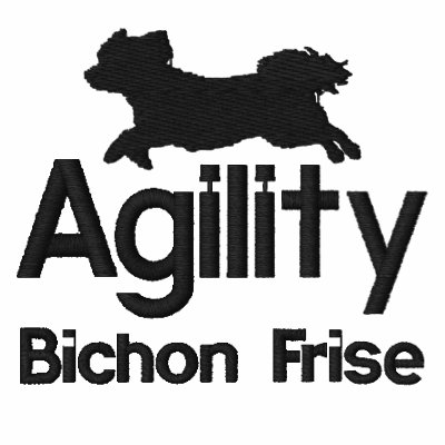 Agility Bichon Frise Embroidered Shirt by MenagerieMayhem