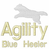 Agility Blue Heeler embroidered shirts by MenagerieMayhem Agility Blue Heeler embroidered shirts