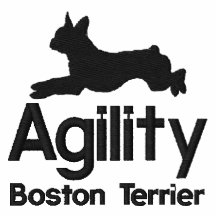 Agility Boston Terrier Embroidered Shirt