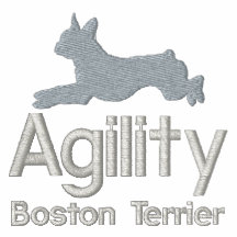 Agility Boston Terrier Embroidered Shirt