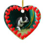 Agility Boston Terrier Valentines Ornament
