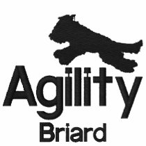 Agility Briard Women's embroidered shirts by MenagerieMayhem Agility Briard Women's embroidered shirts