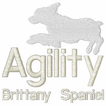 Agility Brittany Spaniel embroidered shirts by MenagerieMayhem Agility Brittany Spaniel embroidered shirts