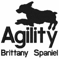 Agility Brittany Spaniel embroidered shirts