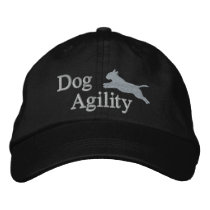 Agility Bull Terrier Dark Embroidered Baseball Caps