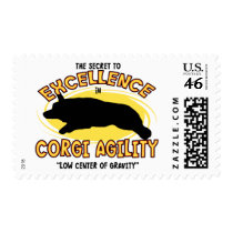 Agility Corgi Secret Postage Stamps by MenagerieMayhem Agility Corgi Secret Postage Stamps