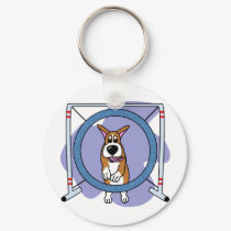Agility Corgi Tire Jump Keychain